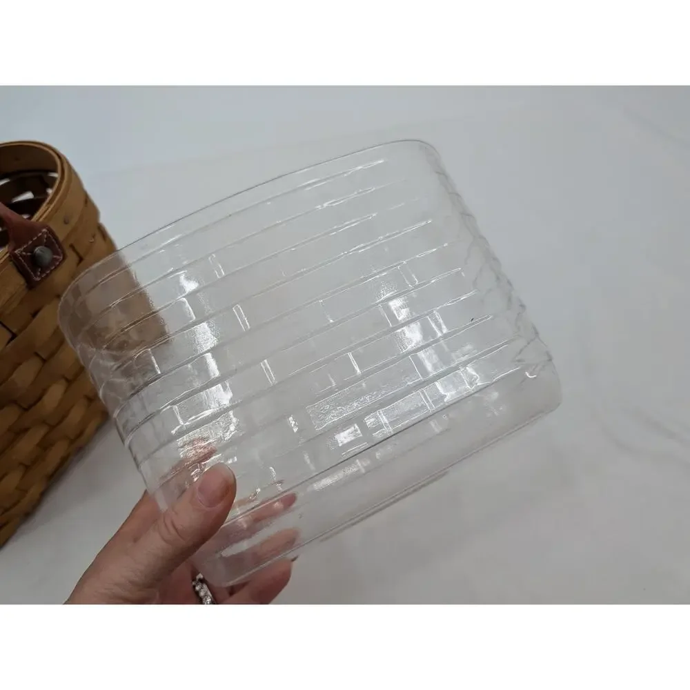Longaberger Small Boardwalk Basket Purse Signed 2003 AM With Plastic Protector